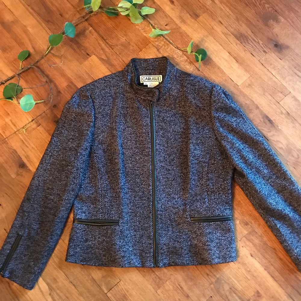 Carlisle Wool Zip Up Blazer